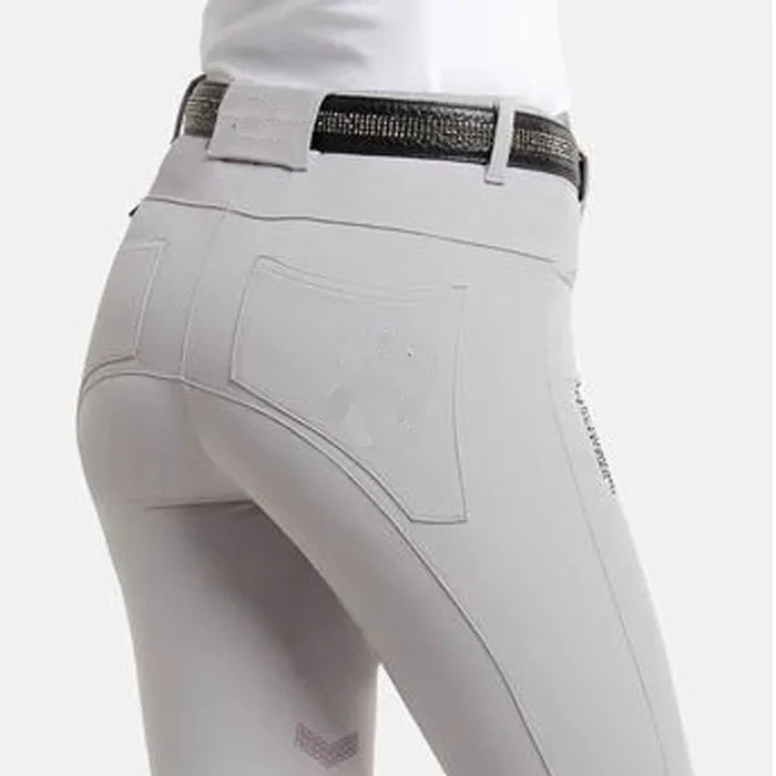 
OEM custom ladies silicone leggings white horse riding breeches 