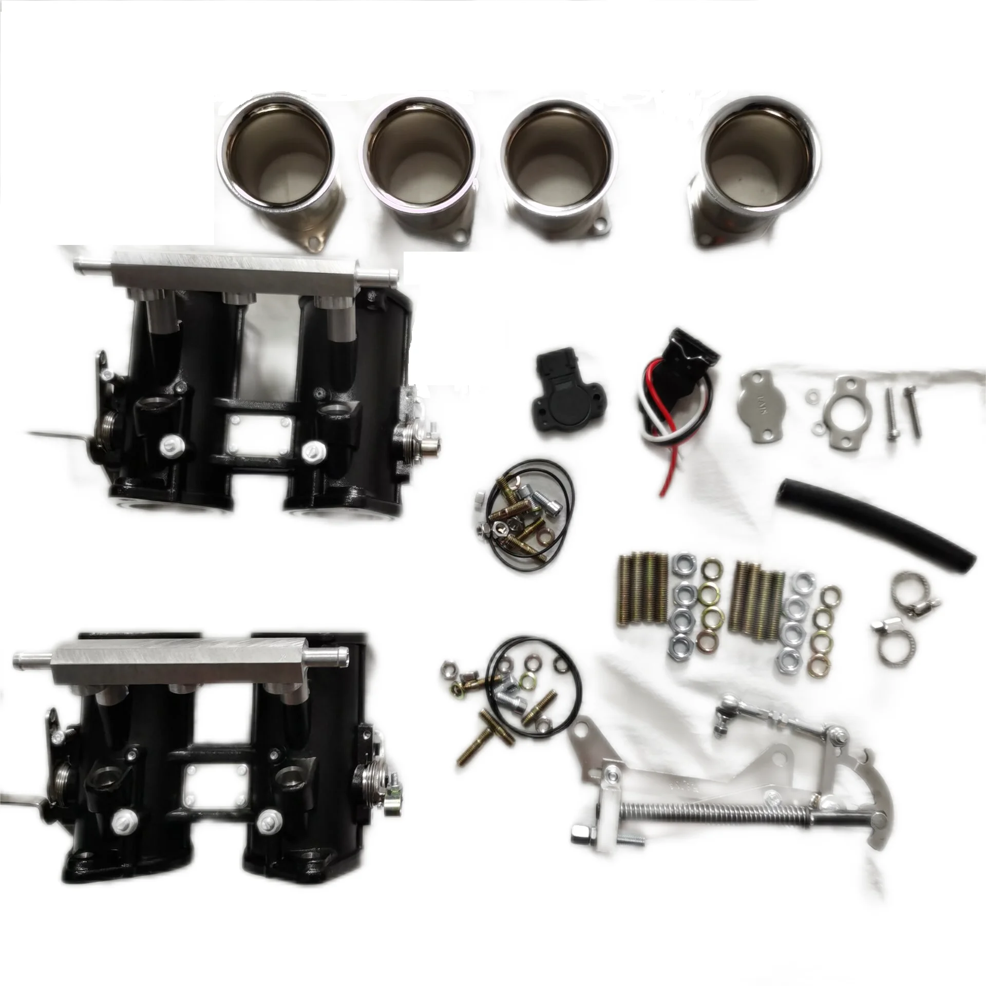 FAJS 50MM DCOE throttle bodies and TPS and air horn and linkage and base gasket
