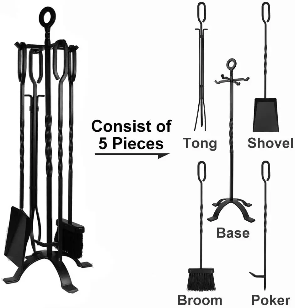 New Design Wood Fireplace Tools Fireplace Accessories Tool Set Modern Fireplace Tools For Stove Firewood Rack