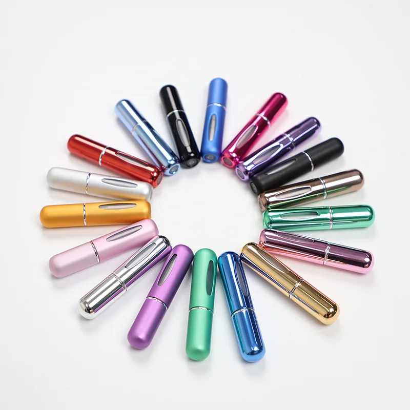 Hot Sale 5ml 8ml 10ml Mini Empty Sample Vials Atomizer Spray Bottle Clear Glass Perfume Bottle With Paper Box And Printing