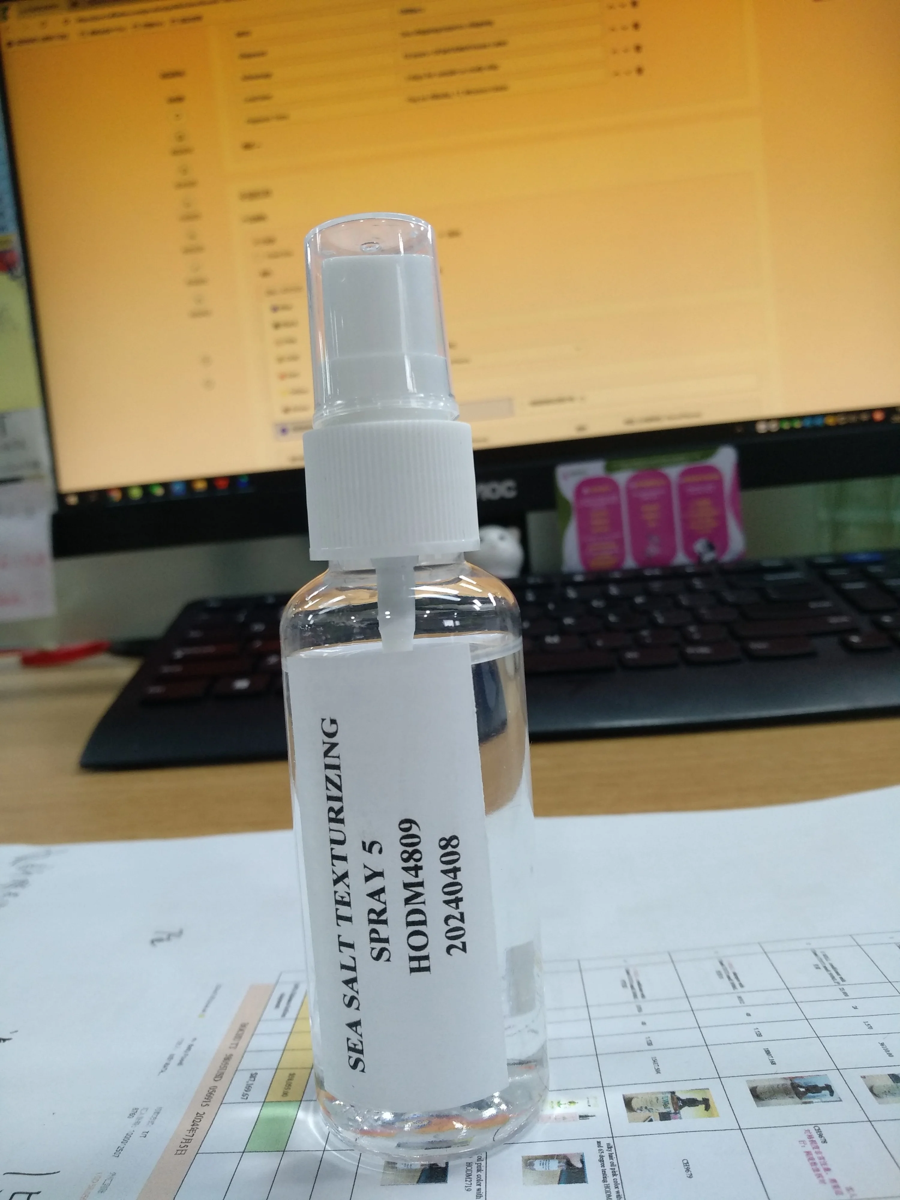100ml/200ml Private label customize formula sea mineral and plant oil alcohol free sea salt texturizing spray for hair styling