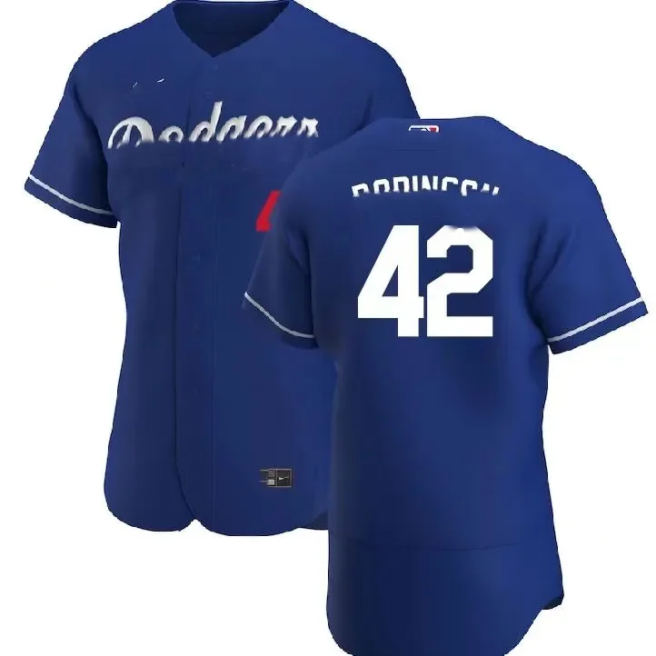 Американская профессиональная бейсбольная Униформа Dodgers № 42 Jackie Robinson Джерси Мужская футболка толстовка