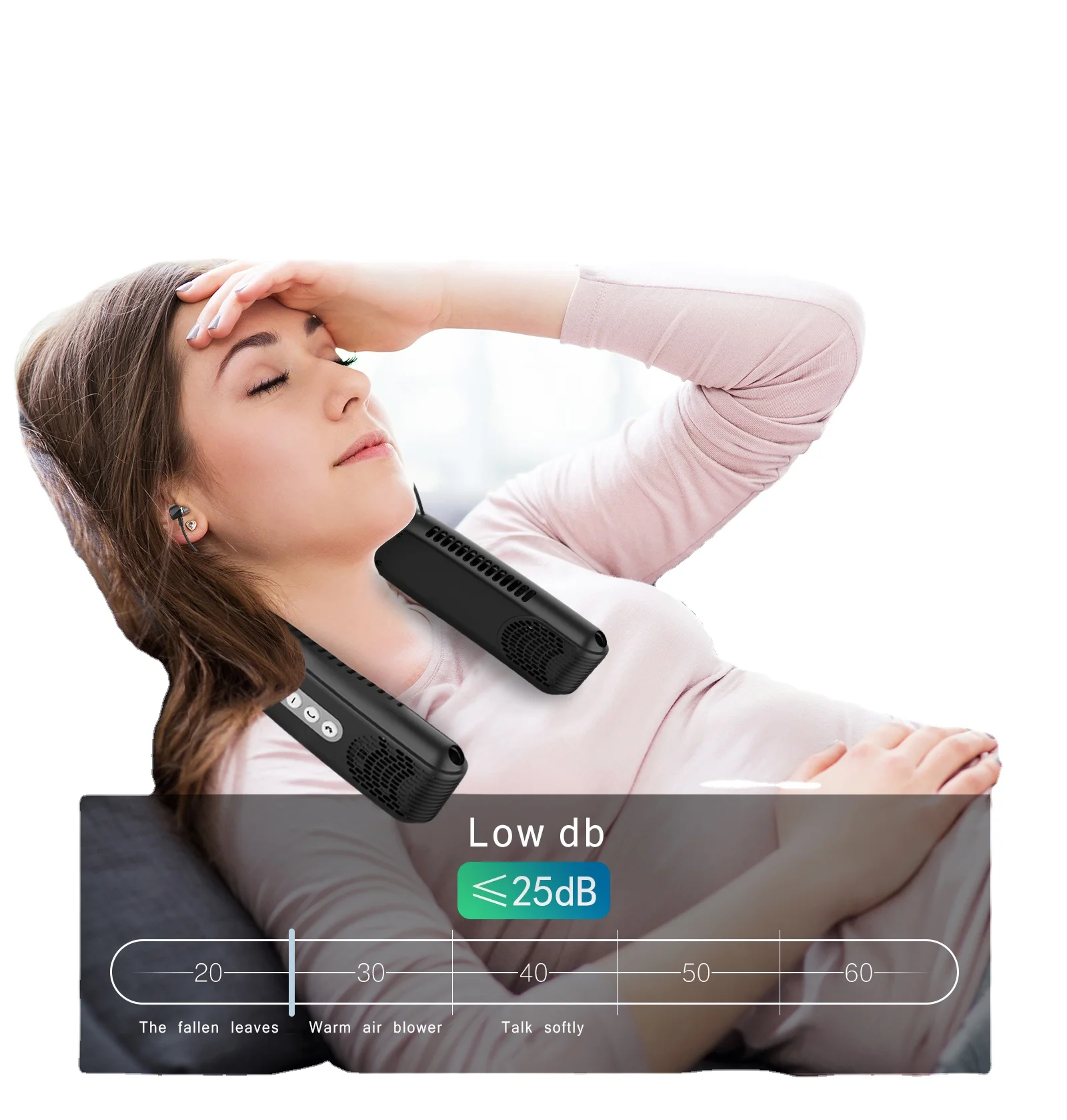 High Quality Home Portable Waist Personal Neck Sports Fans Clip Hand Held Wireless Folding 3 In 1 Mini Fan