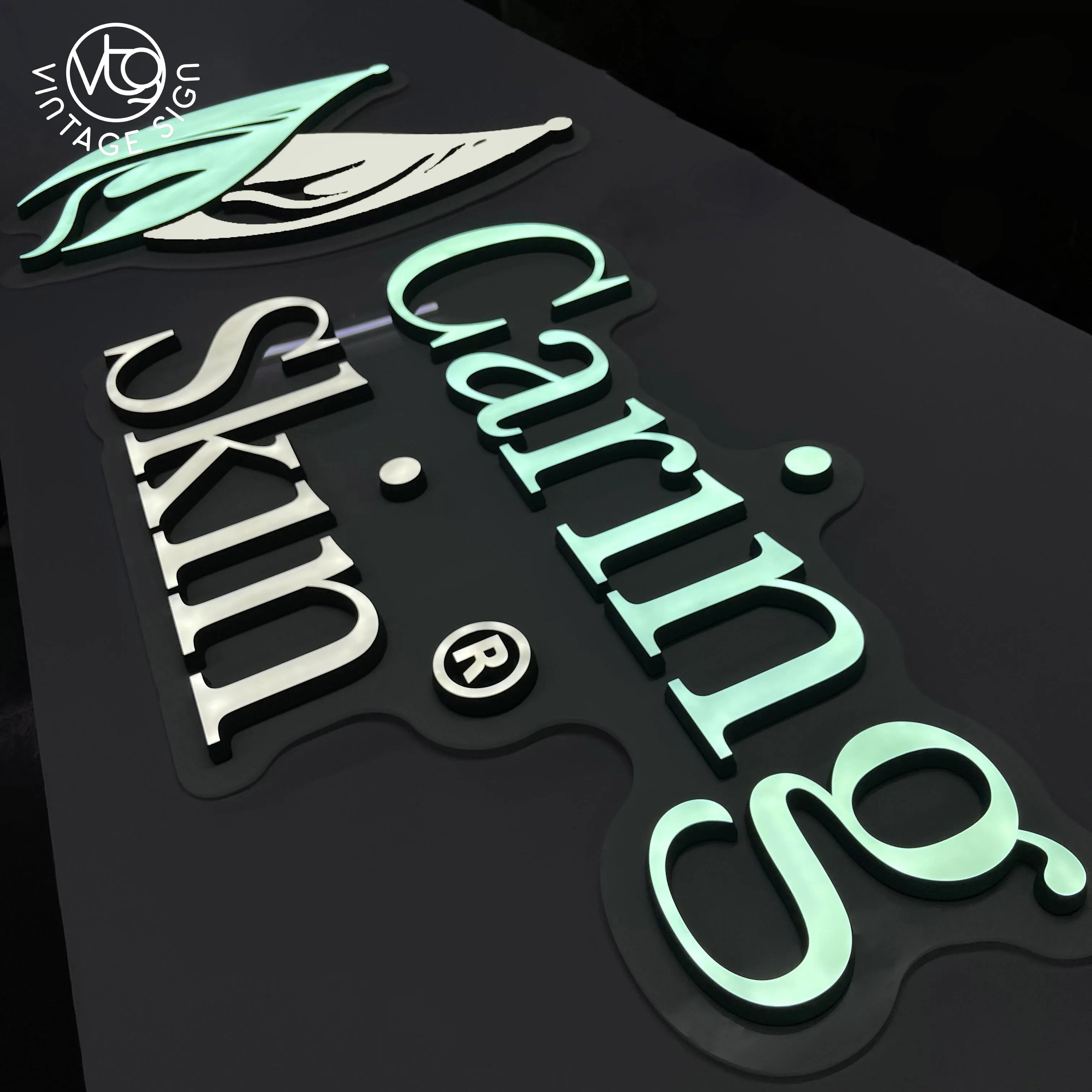 Sign Shop Logo Store Business Name Signs With Led Light Outdoor Signage Front Lit