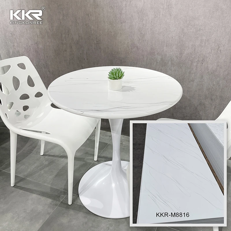 Fast-food restaurant table and seating Dining table with chairs marble top dining table