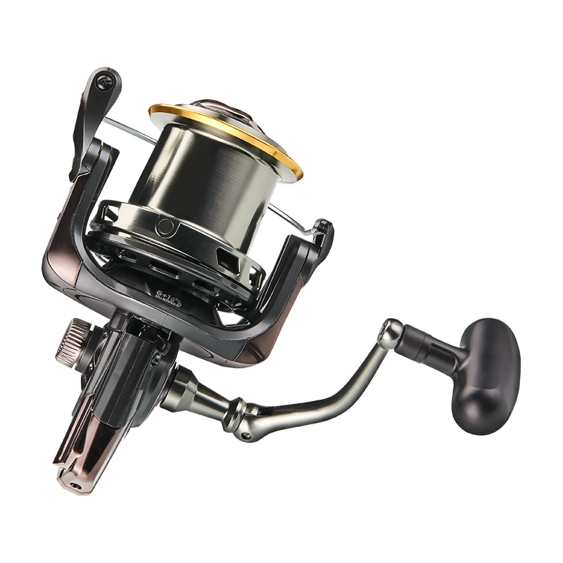 KA10000 All-Metal Casting Surf Reel CNC Metal Rocker Arm 6+1BB Maximum Braking Force 15kg for River Fishing with lure Bait
