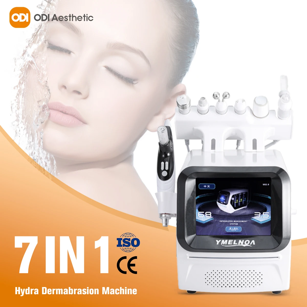 Корейская спа-машина aquaface 7 в 1 для очищения кожи от воды и воды, гидролицевая машина 7 en 1