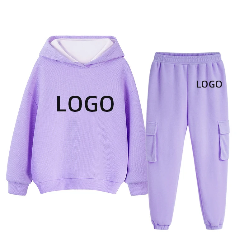 New color logo Clothing Boy Plush Slippers Long Sleeve Workout Set Little Coats Boutique Girl 2022 Kids Winter Clothes
