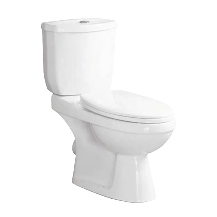 Automatic Flusher Toilet Set New Design Best Selling White Color Water Closet 630*385*740mm Washdown Two Piece Carton Packing