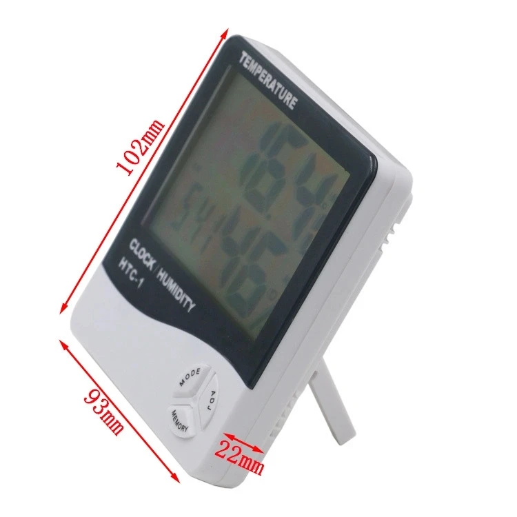 Large LCD screen Household Digital temperature and humidity meters indoor HTC-1 thermometer hygrometer