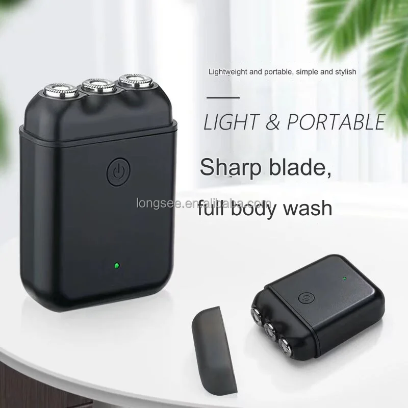 Best quality Convenient Mini Portable small electric razor washable pocket size rotary shaver Factory Wholesale trimmer