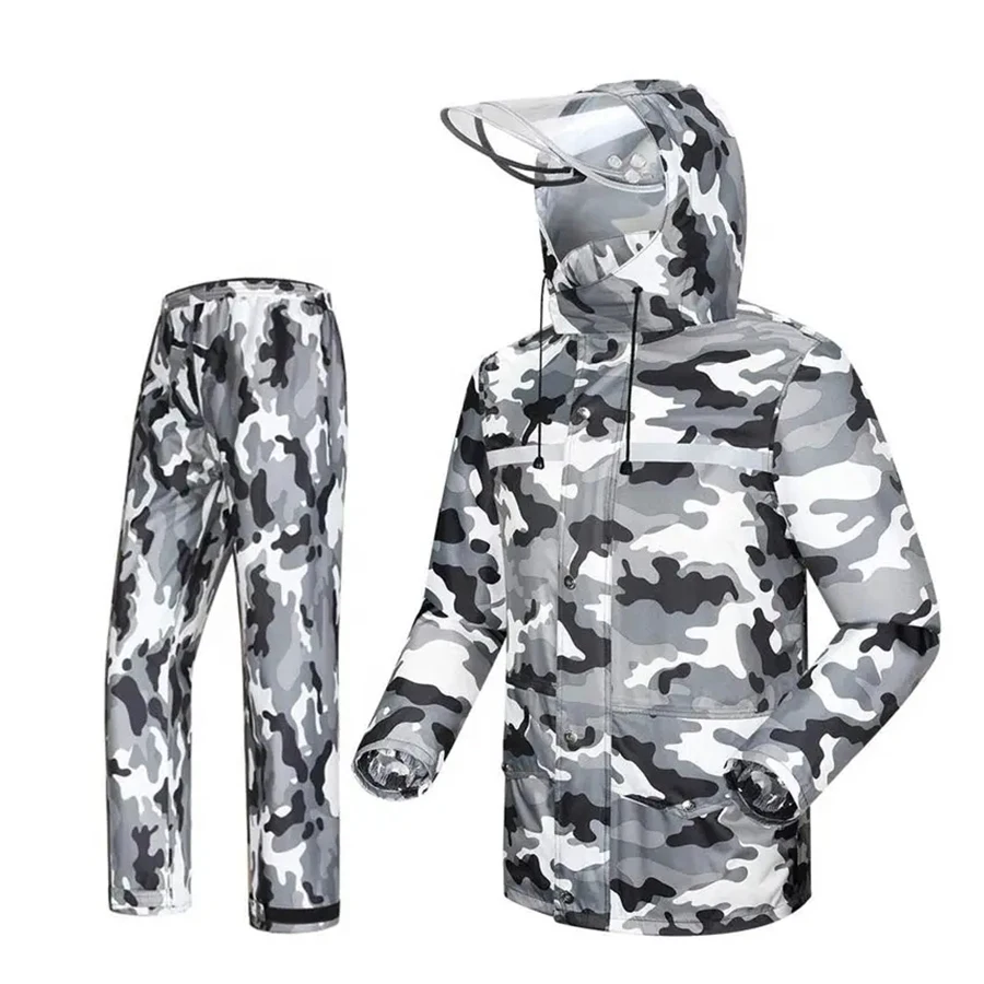 Fashion Rain Jacket Pants Waterproof Worker Safety Outdoor Task Rain Gear PVC Rain Suit