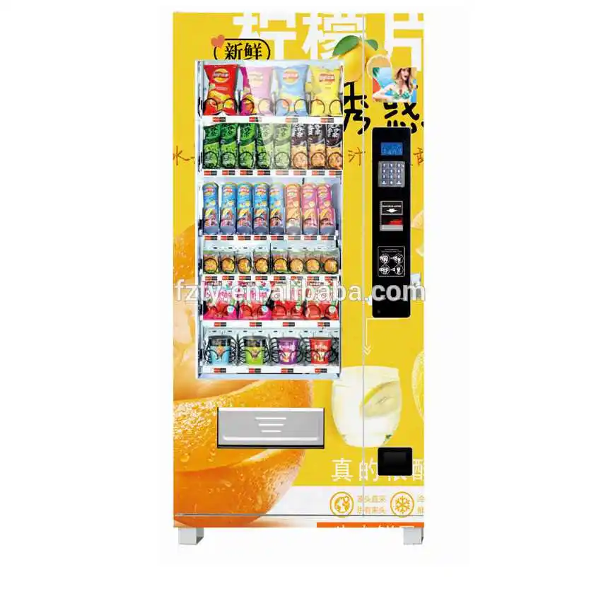 Combo vending machine for chocolate bars candy chips
