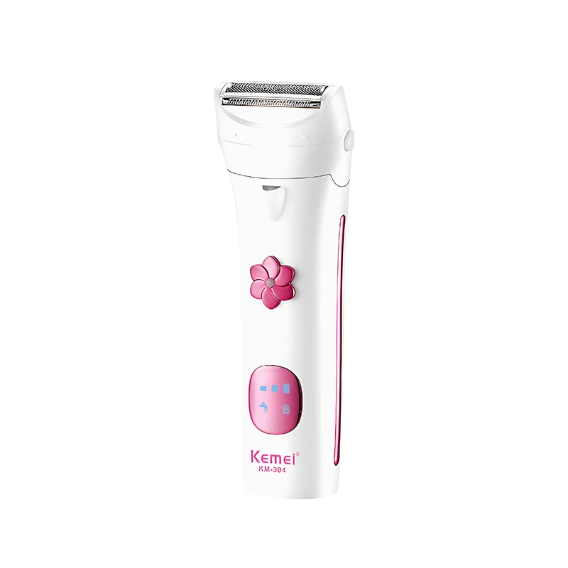 kemei Waterproof Electric Lady Shaver km-304 Wholesale Price Women Trimmer Leg Hair Shaver Epilator Machine