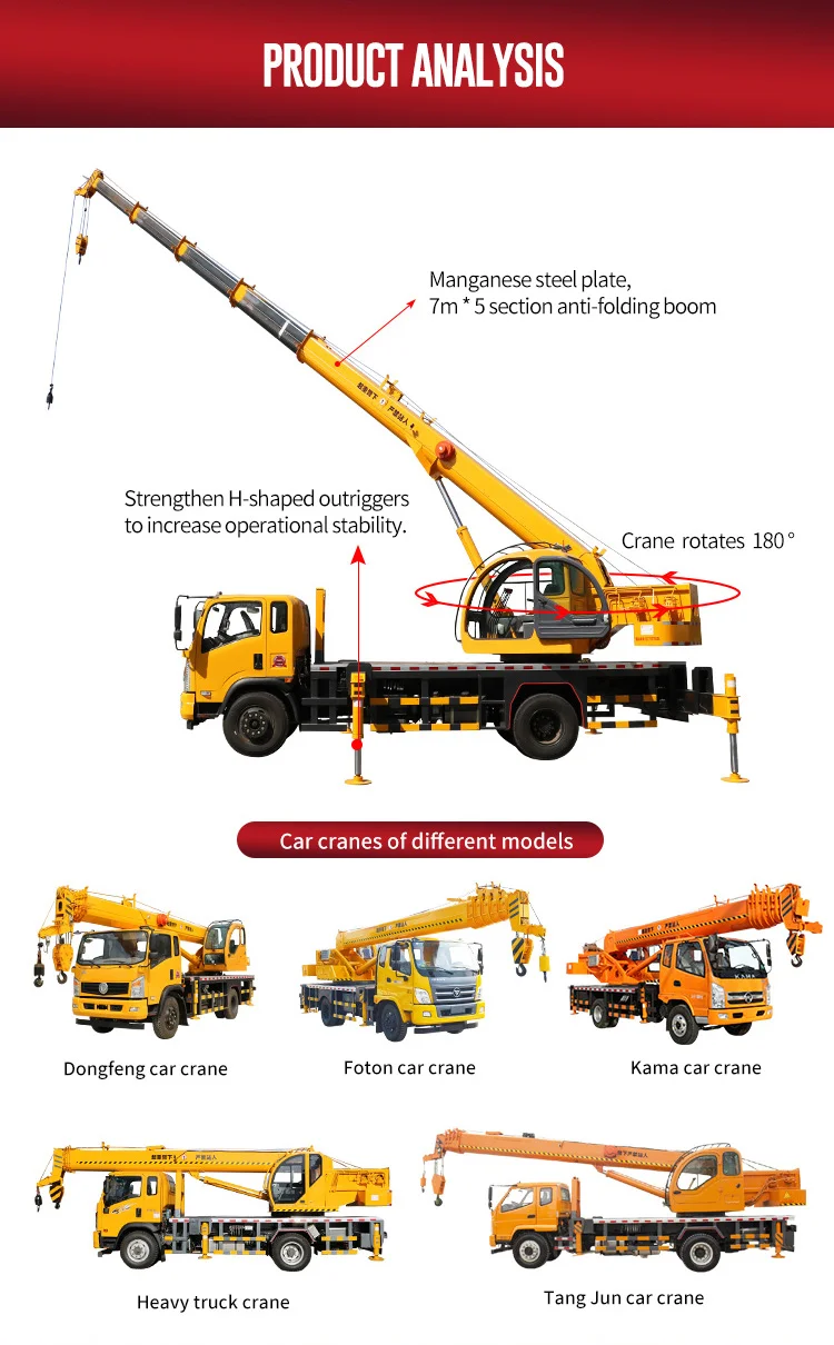 HENGWANG HW-16 16t 900 tyre hydraulic mobile truck crane