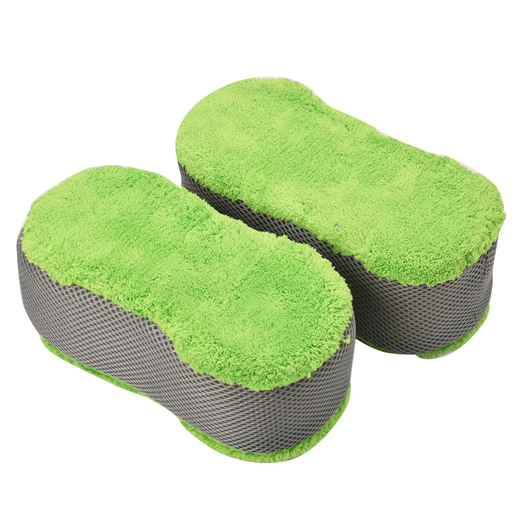 bamboo Coral Fleece Car Wash Sponges Bug Sponge for Car Washing Car Sponges for Washing Scratch Free