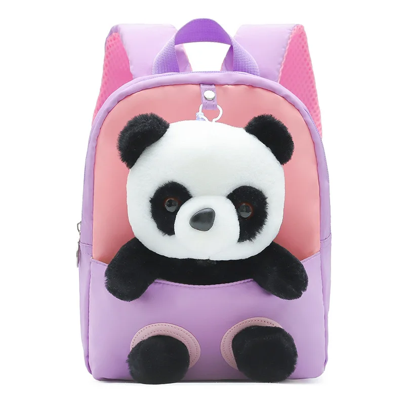 Lightweight Kids School Bag For Kindergarten Cute Plush 3D Panda Cartoon Children Schoolbag