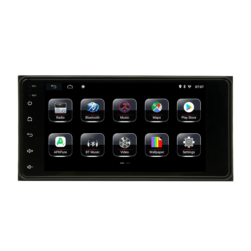 HT-8002D 7-in Double Din Universal Wifi Gps Car Dvd Player Android 10 for Toyota Corolla 2010 2015