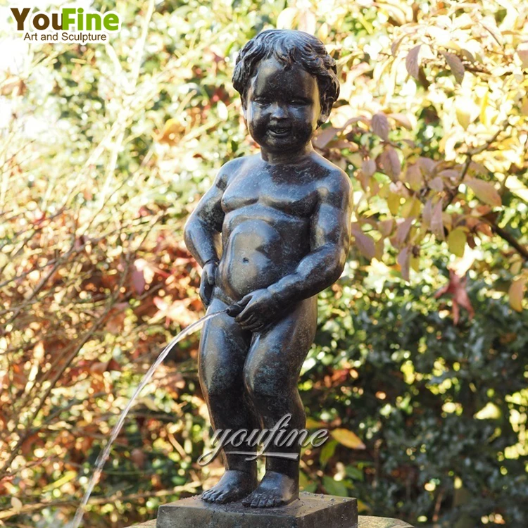 Life Size Outdoor Garden Bronze Boy with Dog Statue