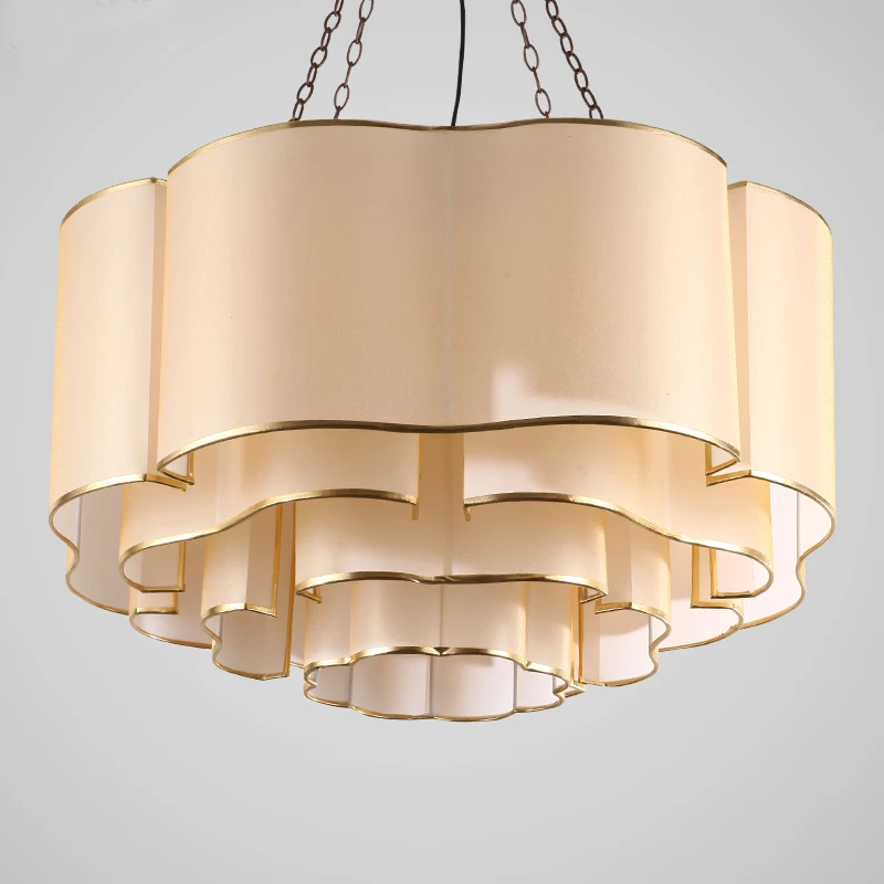 modern handmade Parchment ceiling hanging lamp indoor decoration paper shade zhongshan led pendant light for restaurant