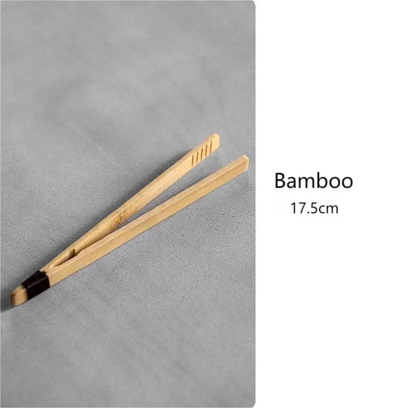 Wholesale Tea Accessories Small Bamboo Clip Clamp Wooden Food Tweezer Bamboo Tongs