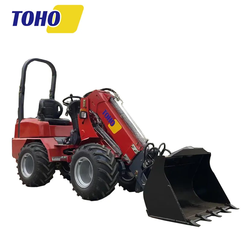 TOHO EPA CE Articulated Compact Small Forklift telescopic Mini Telehandler Wheel loader Mini