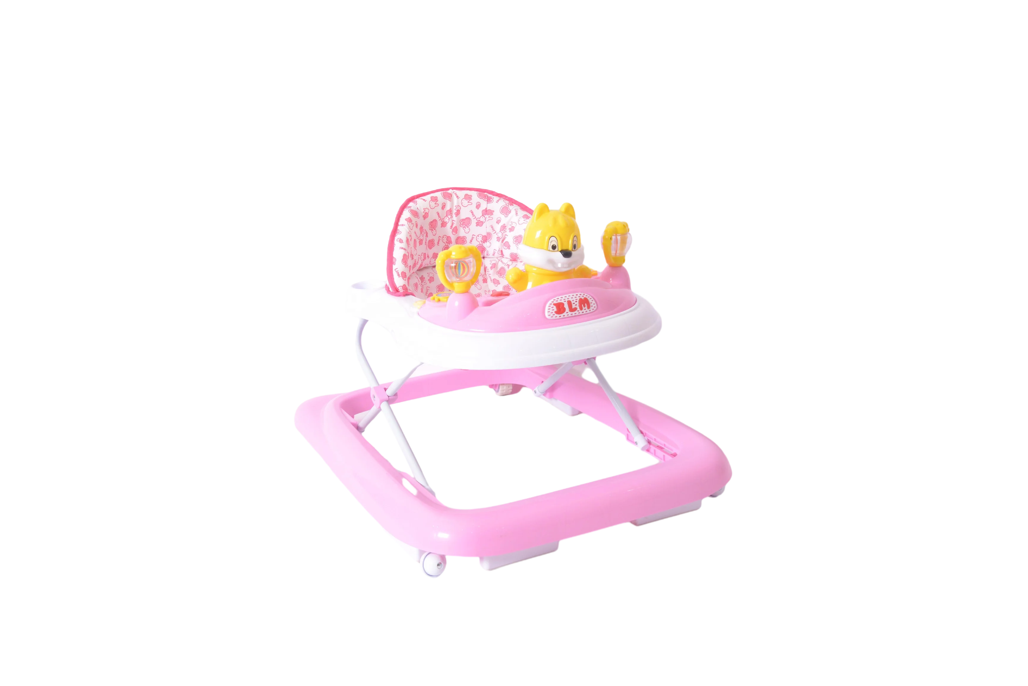 Baby Walker Stroller Multifunctional Cute Animals With Music Swivel Wheels And Seat Baby Walker