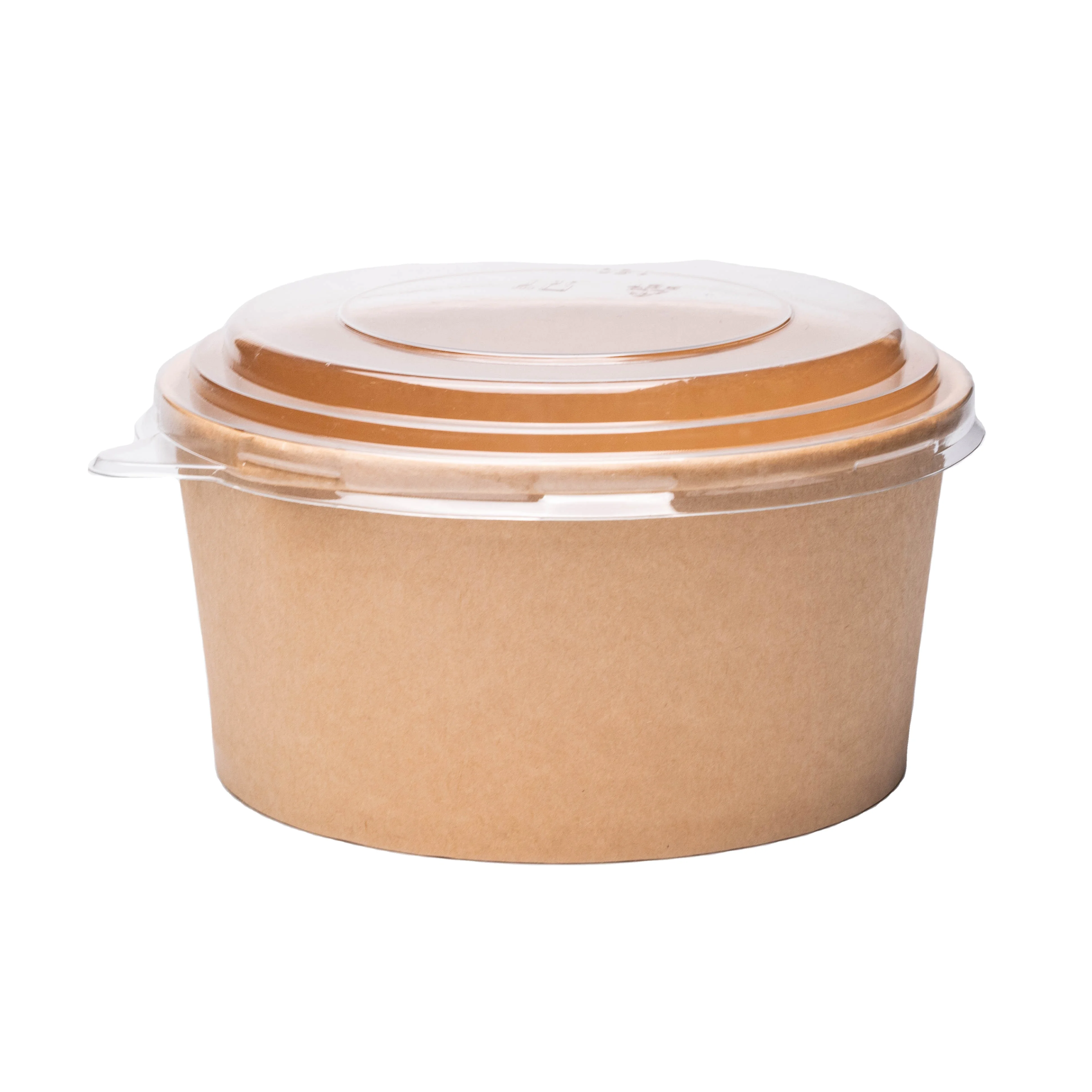 Different size 1000ml 100% Compostable  Biodegradable Take Away Round Paper bowl  custom logo