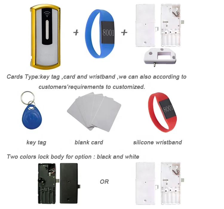 Keyless Smart Wristband Keycard Inductive Sauna Room Gym Locker Lock