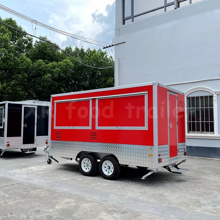 Best Designed Mobile Square Consession Trailer Food Carts and Food Trucks Mobile Food Trailers for Sale Malaysia Fiberglass
