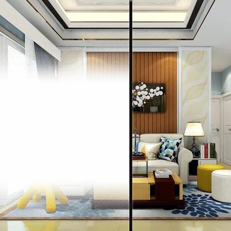 Visfilm 1.52*30m self adhesive double side dot gradient decorative window glass film