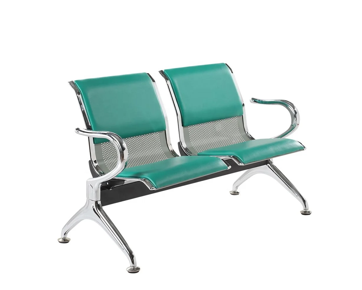 Hot Sell 3/4/5 seater PU Cushion Waiting Room Bench Airport Chair Hospital Waiting Chair aluminum waiting chair