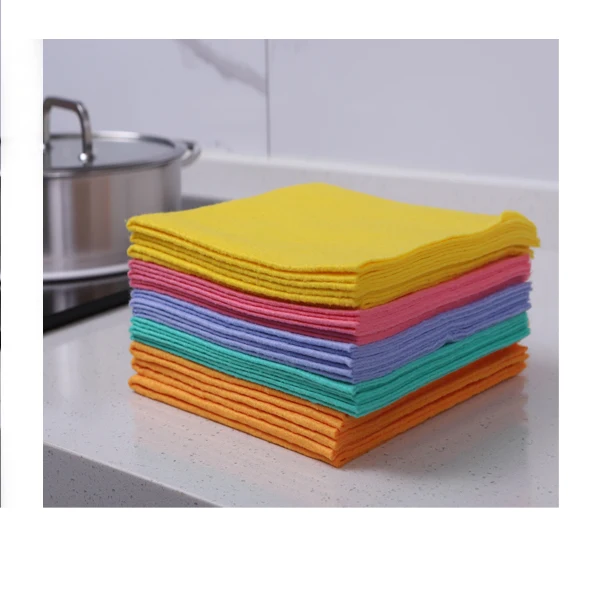 Super Absorbent viscose rayon orange german shammy cleaning cloth dog drying towel window wipe shamwow towel nonwovens felt