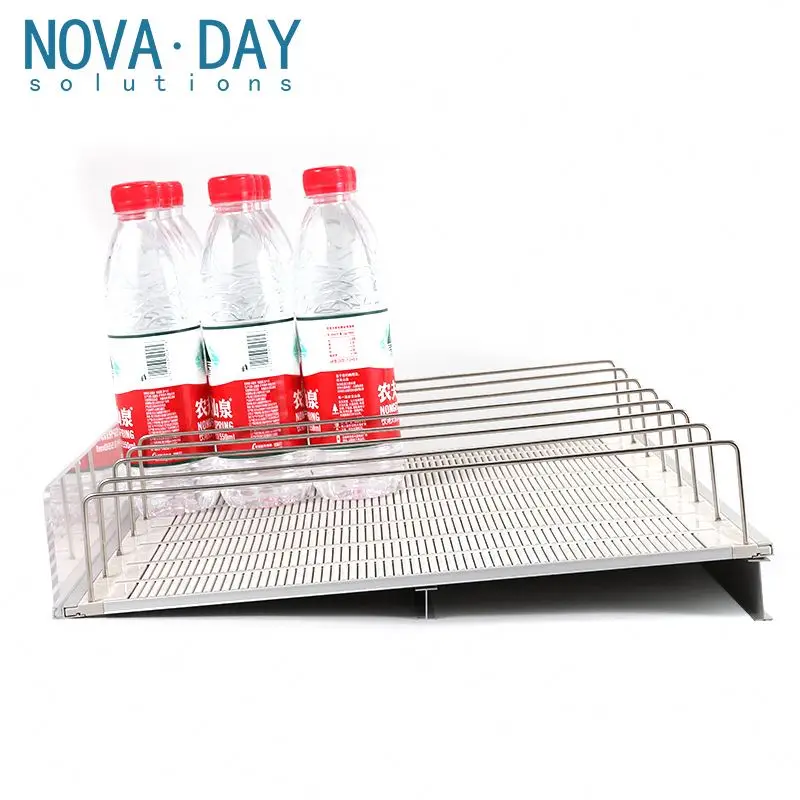 Hot Sale Cooler Beverage Glides Display System Flexible Gravity Feed Roller board Shelf Track System For Supermarket