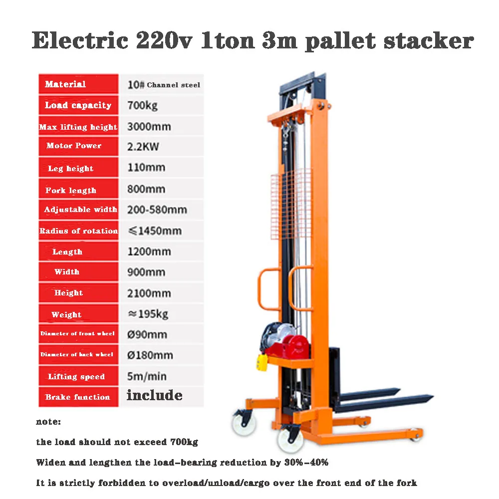 Electric Transpallet Pallet Stacker Hand Forklift Pallet Stacker Pallet Stacker