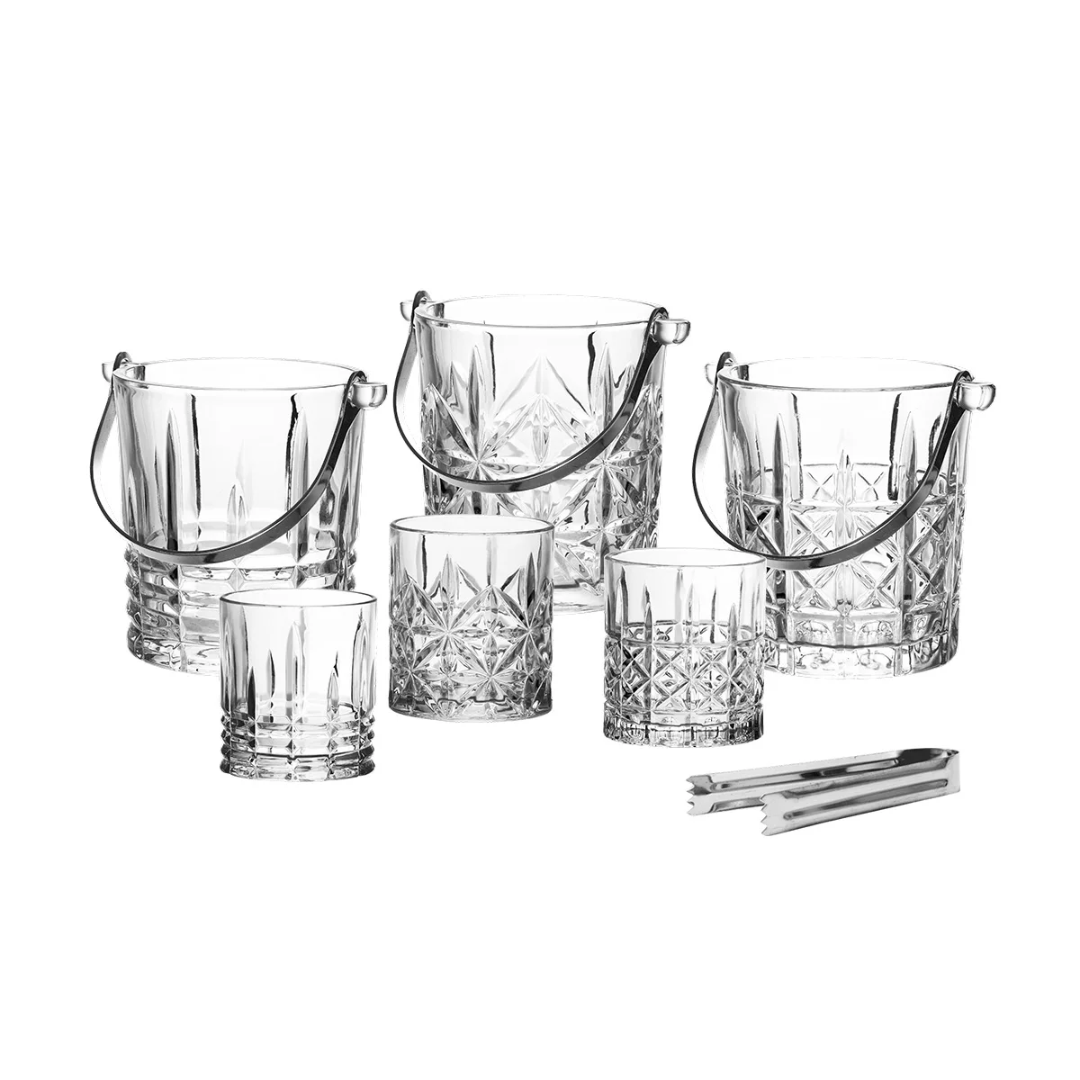 Wholesale crystal household whisky wine cooling European ice luxury glass champagne bucket