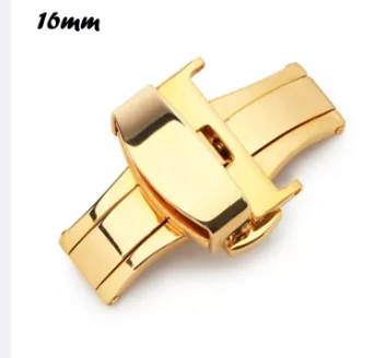 High Quality Stainless Steel Butterfly Deployment Watches Clasp Custom Logo Wristband Fold Watch Buckle With Double Buttons
