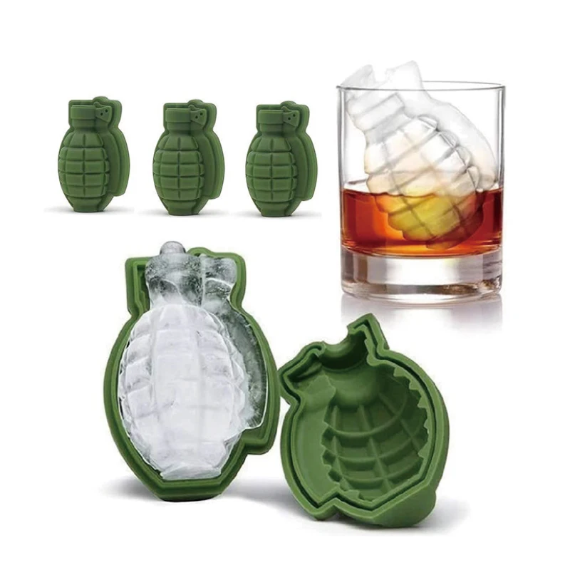 3D Grenade Silicone Mold Large Ice Cube for Whiskey Silicone Molds for Fat Bombs Ideal for Baking/