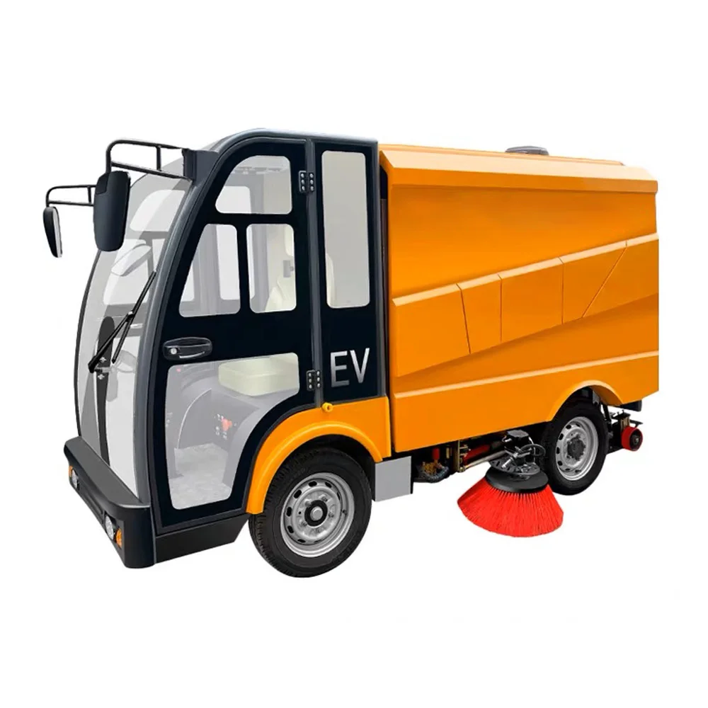 Road Sweeper Truck 4 Wheel Electric Power Sweeper Street Floor Dust Cleaning Machine Industrial Ride On Floor Sweeper