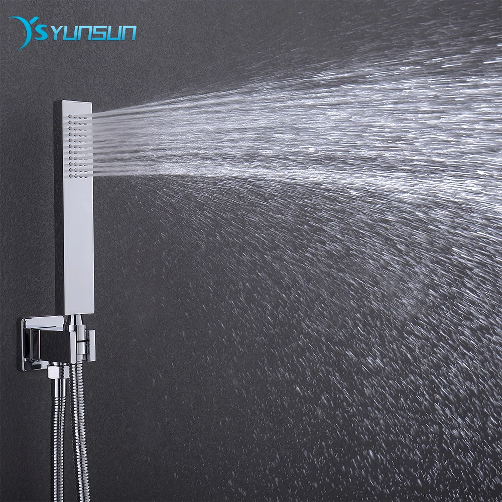 Настенный смеситель для душа, латунный кран для ванной комнаты, скрытый душ