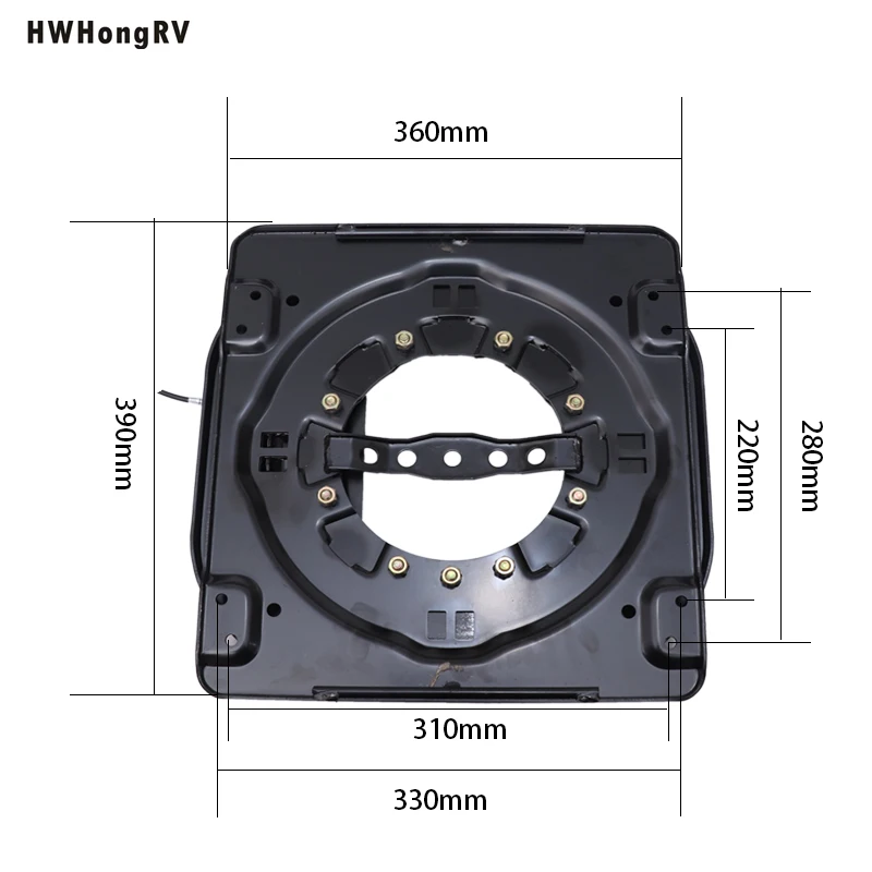 Wholesale Auto Car Seat Rotating Motorhome RV Interior Accessories 360 Degree Universal Rotary 4-Gears Handle Seat Swivel Base