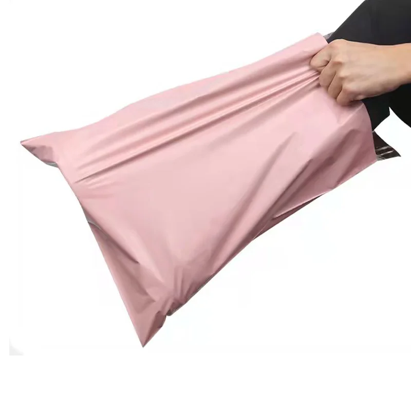 free designs Pink Courier Mailer Bags Packaging Poly Package Plastic Self-Adhesive Express Bag Envelope Postal Pouch Mailing