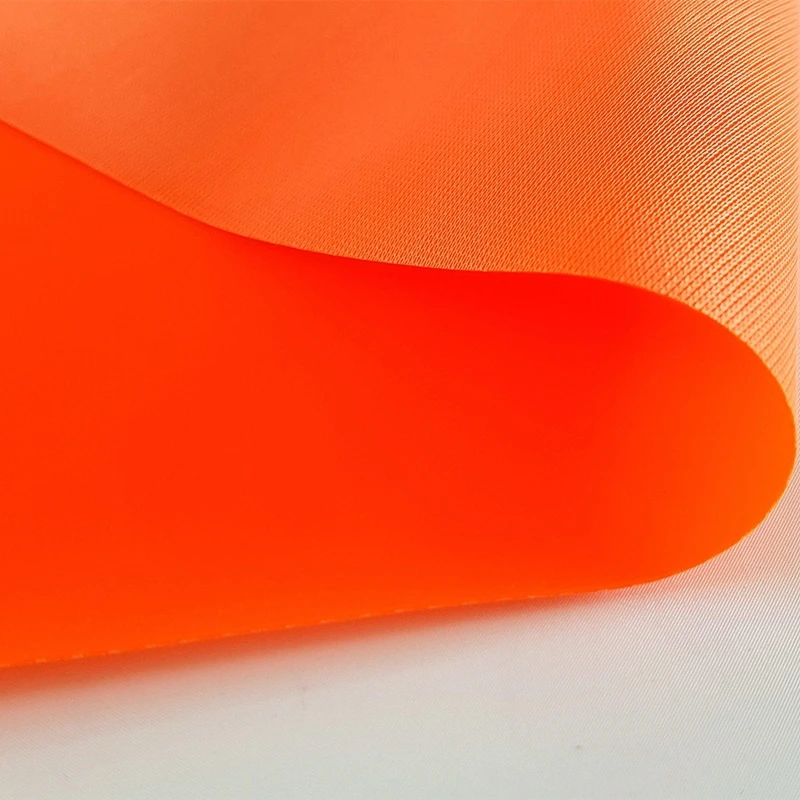 Waterproof Fluorescent Green PVC Knitted Fabric