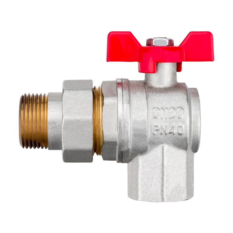 TMOK High Quality 1/2 3/4 Brass Angle Type Valve Union Ball Valve for Water Gas Oil