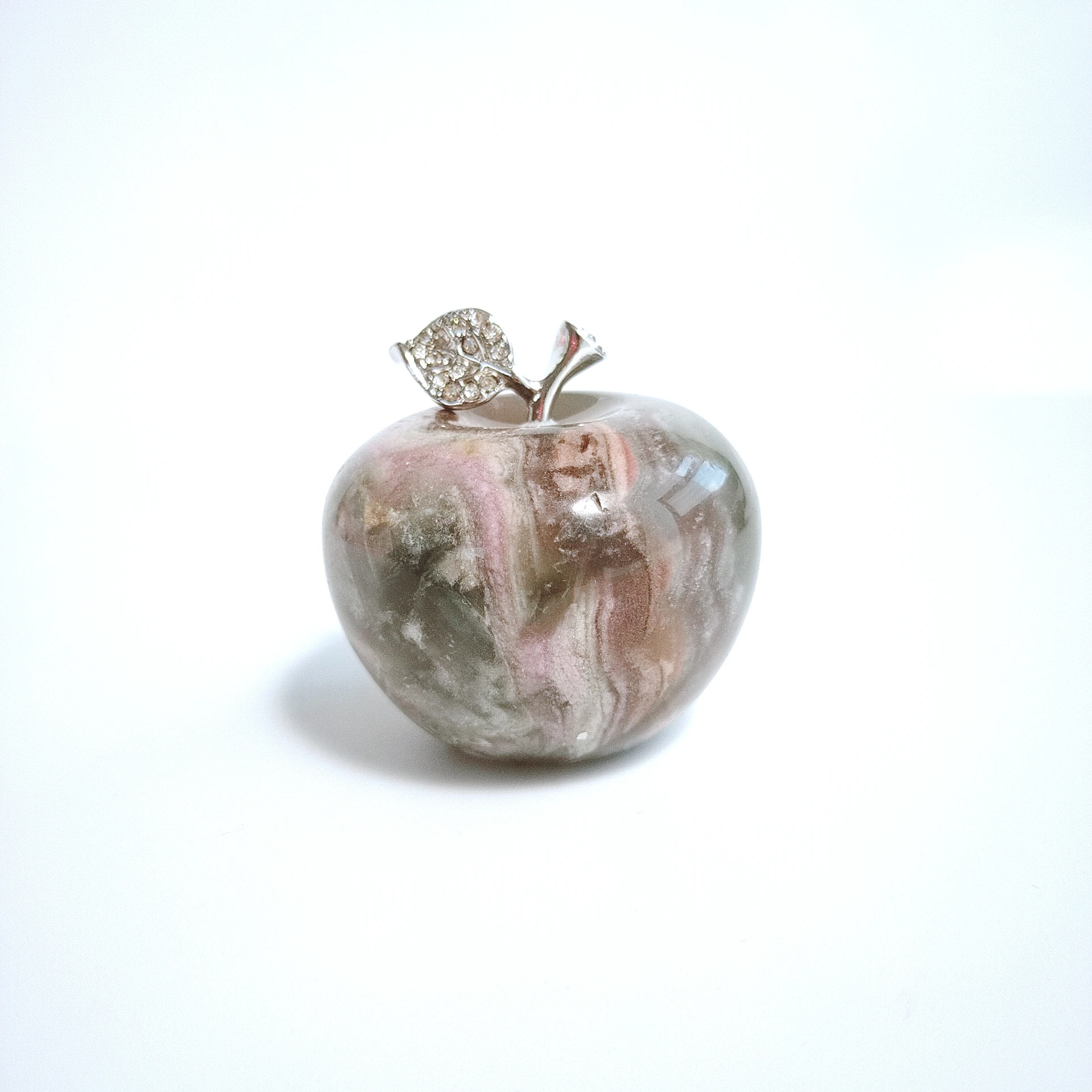 Высококачественный подарок на Рождество, флюорит, кристалл, яблоко, настольное украшение для подарка, продажа, духовные кристаллы