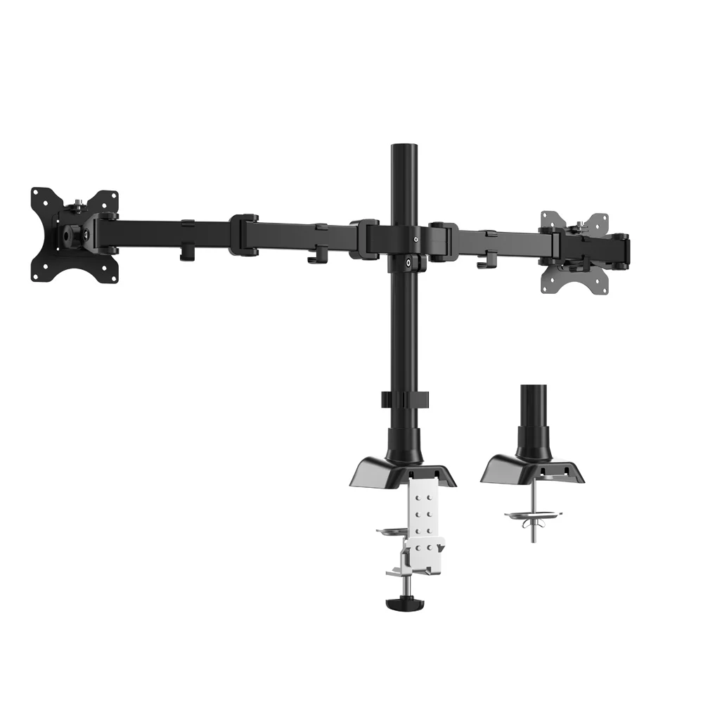 Adjustable Monitor Arm, VESA Mount with C Clamp, Grommet Mounting Base