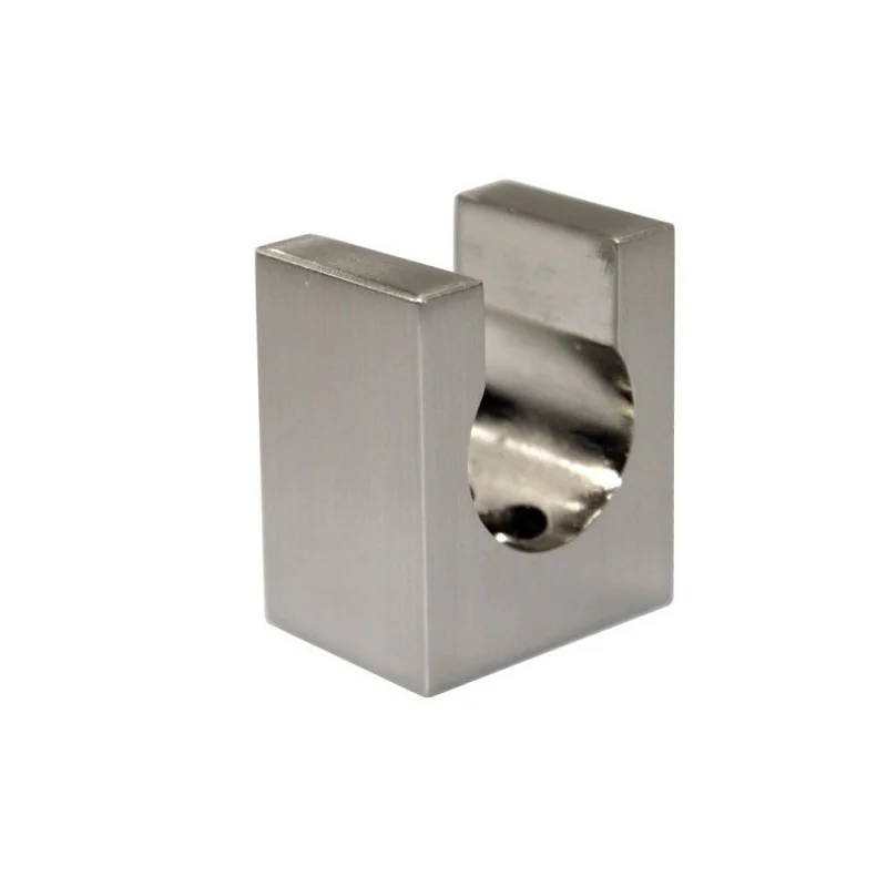 Bathroom shower head accessory removable brushed nickel square wall bracket