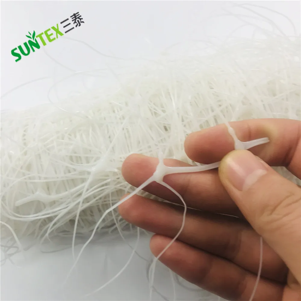 Полипропиленовая экструдированная сетка для поддержки растений, белая сетка 15 см, размер отверстия, сетка для цветочных бобов