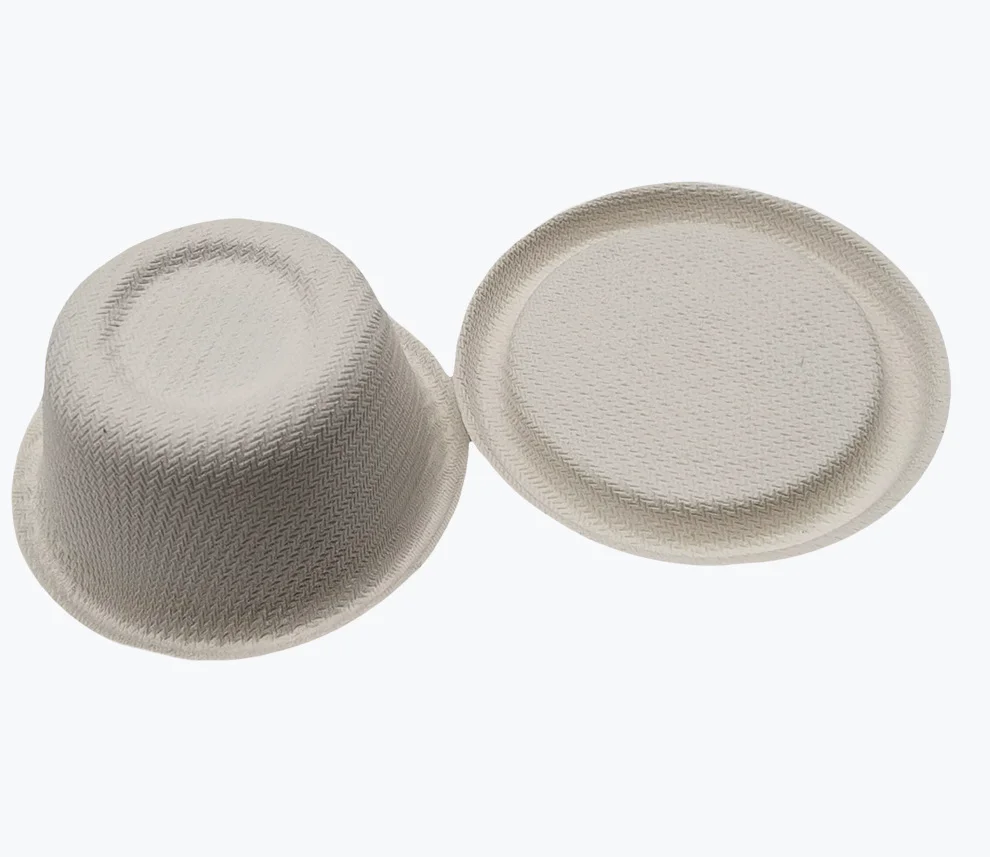 Biodegradable Sugarcane Fiber Bagasse Pulp Paper Sauce Cup Disposable 2 4 5 oz 30ml 60ml With Lids