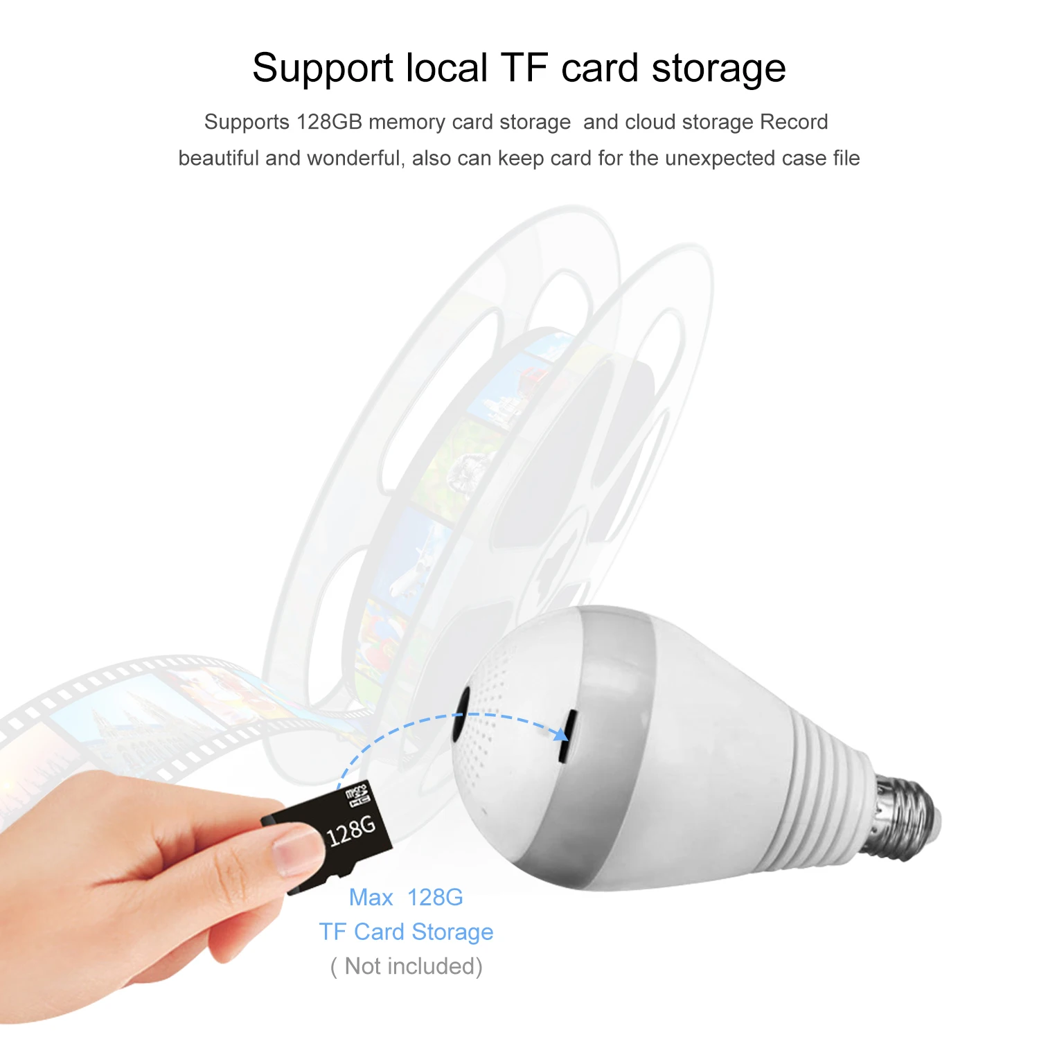 OEM Wide Angle Bulb Fisheye lens 360 Degree Full HD 3MP Panoramic Camera Wireless Wifi Indoor V380 Pro IP CCTV Cameras